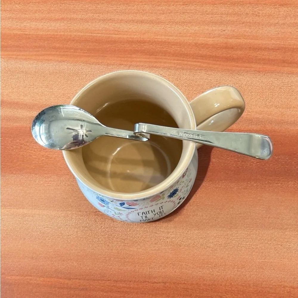 WINCO 18-8 stainless 6.25”HANGING CUP SPOON s-shape Coffee Tea teaspoon Set of 5